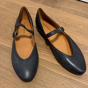 Lucky Brand Women's Dark Blue Mary Jane Flats